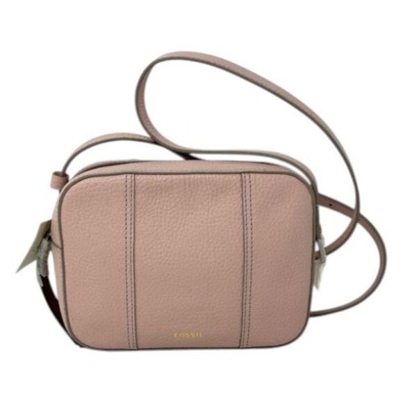 Fossil Gemma Camera Bag Dusty Rose Leather Crossbody Minimalist Purse - Picture 3 of 16